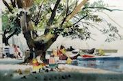  Dong Kingman, "Tree, Boats, Cats".